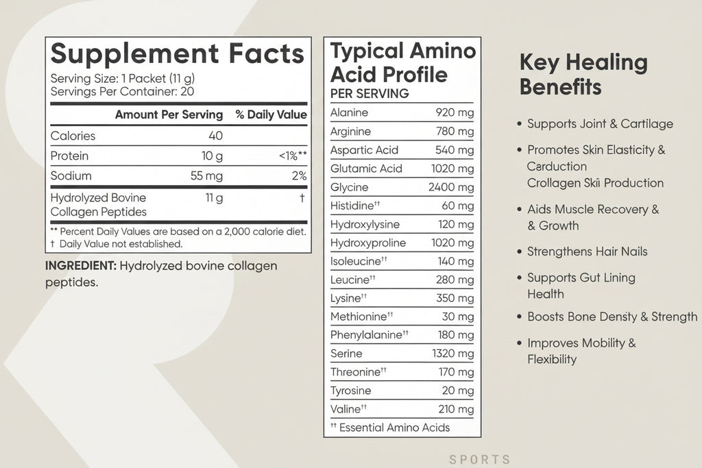® Collagen Peptides Hydrolyzed Type 1 & 3 Protein Supplement - Women & Men (20 Servings)