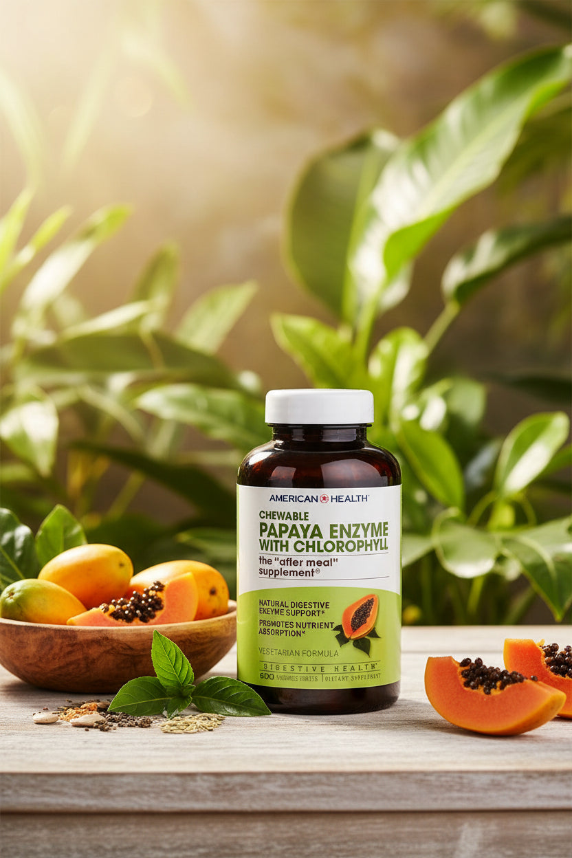 Chewable Papaya Enzyme with Chloropyll Tablets 600 Ea