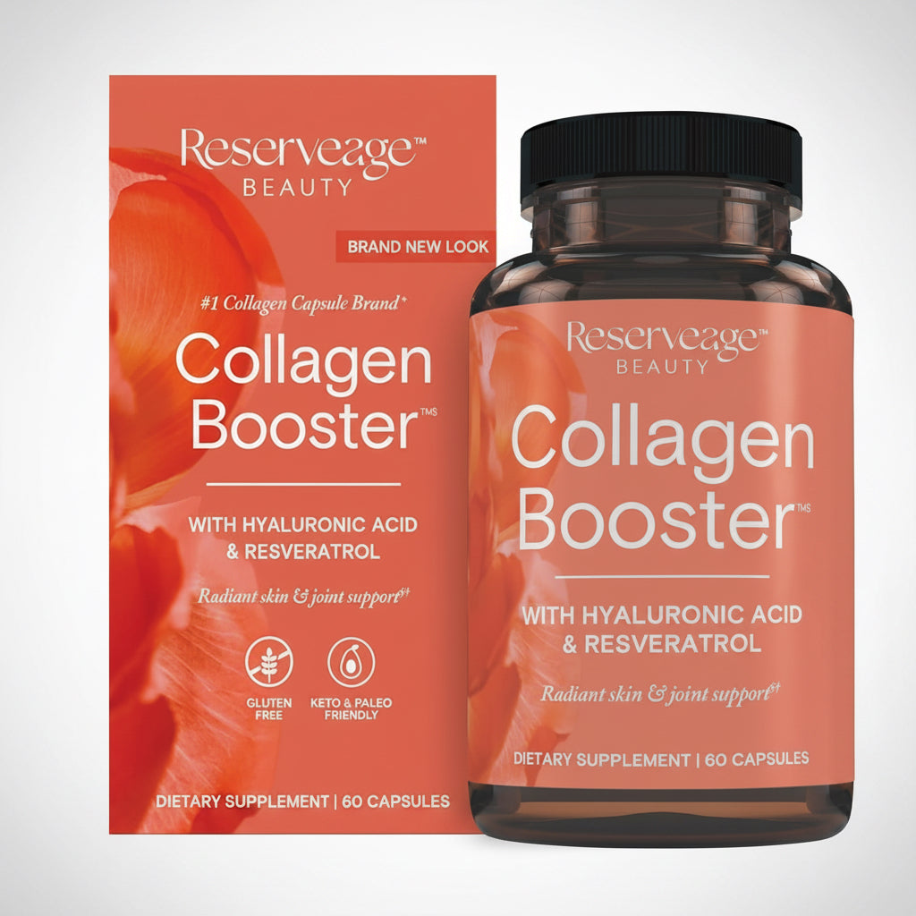 Reserveage Beauty Collagen Booster - Supplement for Skincare & Joint Health - Supports Healthy Collagen Production for Women - 60 Capsules (30 Servings)