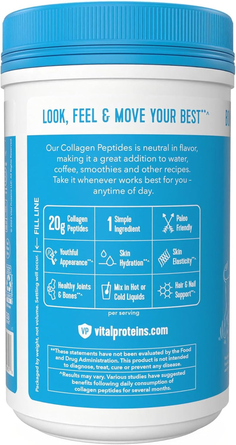Collagen Peptides Powder - Supports Hair, Nail, Skin, Joint Health, Unflavored, Zero Sugar, 11.4Oz