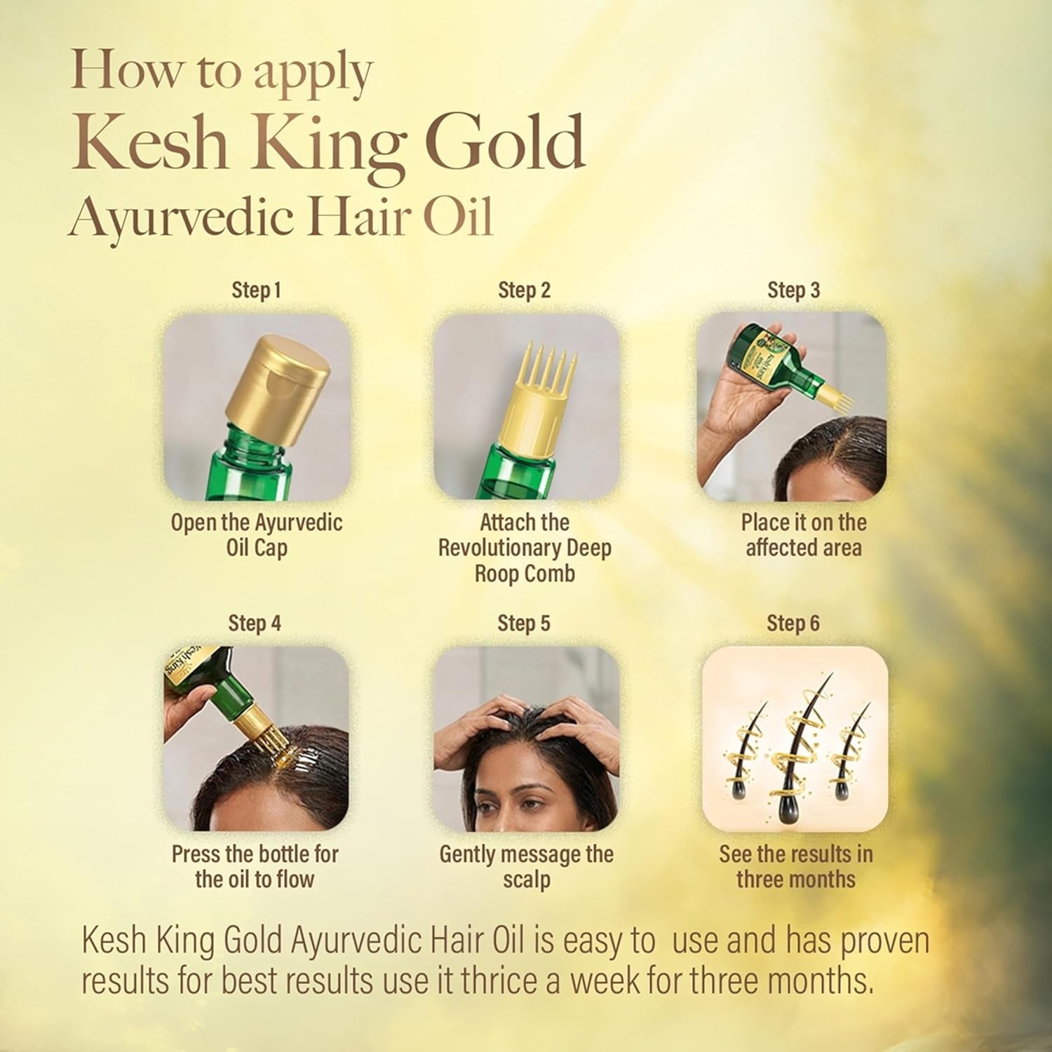 Ayurvedic Hair Oil | Herbal Oil with Bhringraj & Amla | Enhance Hair Growth | Reduce Hairfall | Nourishes Scalp | Provides Long & Thick Hair | 10.14 Fl Oz/300Ml