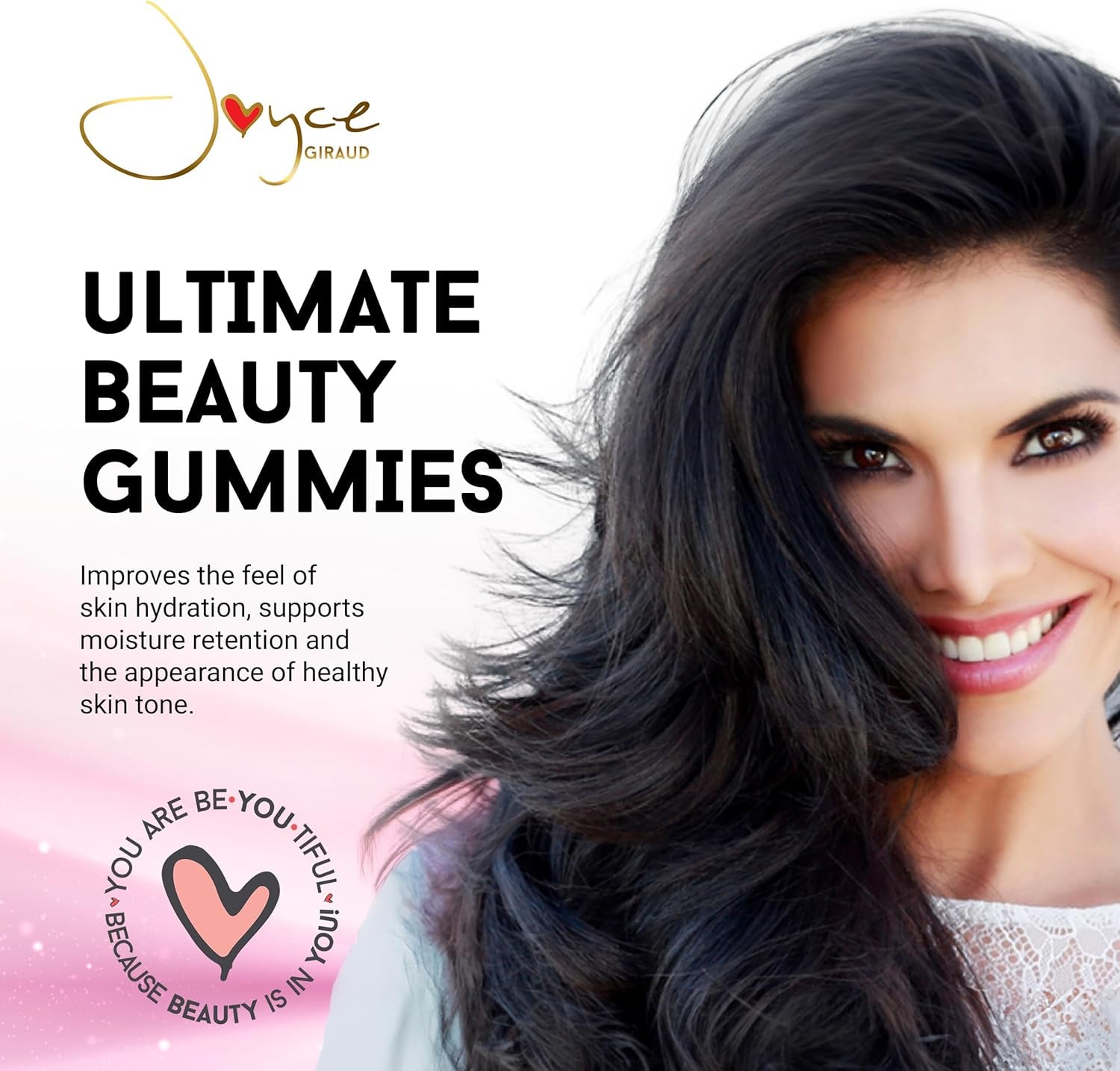 Joyce Giraud Ultimate Beauty Gummies, 60-Day Supply, Supports Skin Hydration & Healthy Skin Tone, 180 Gummies