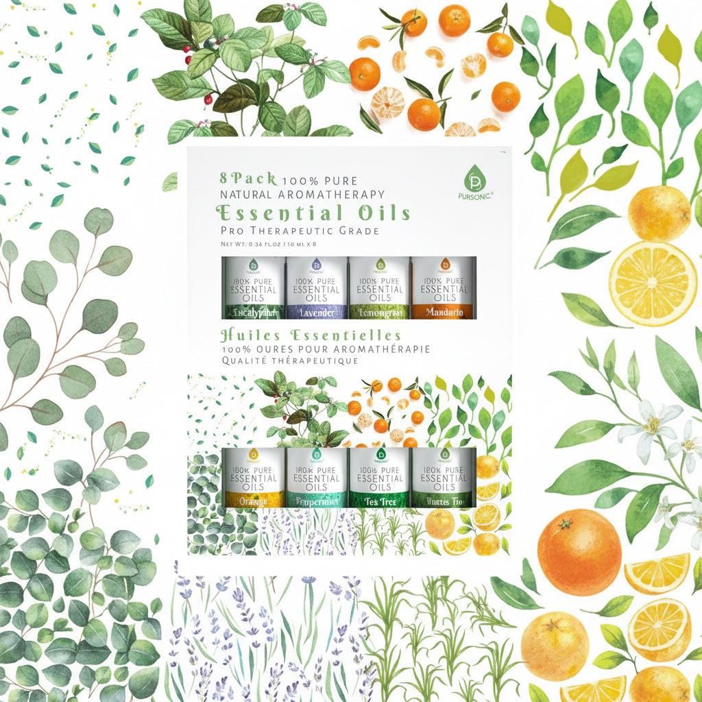100% Pure Essential Aromatherapy Oils 8PCK