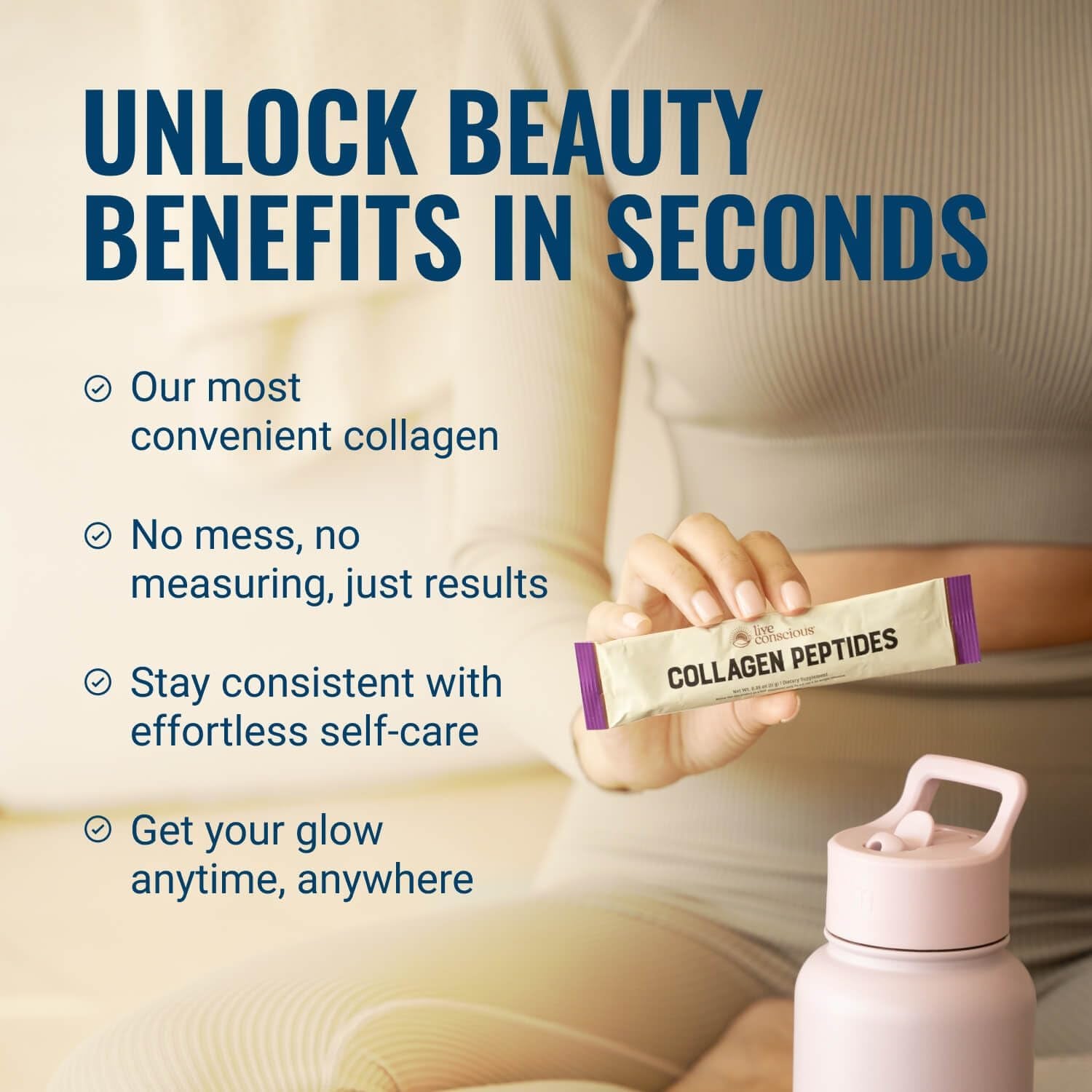 Collagen Peptides Powder - Naturally-Sourced Hydrolyzed Collagen Powder - Hair, Skin, Nail, and Joint Support - Type I & III Grass-Fed Collagen Supplements for Women and Men - 16Oz