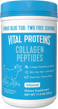 Collagen Peptides Powder - Supports Hair, Nail, Skin, Joint Health, Unflavored, Zero Sugar, 11.4Oz