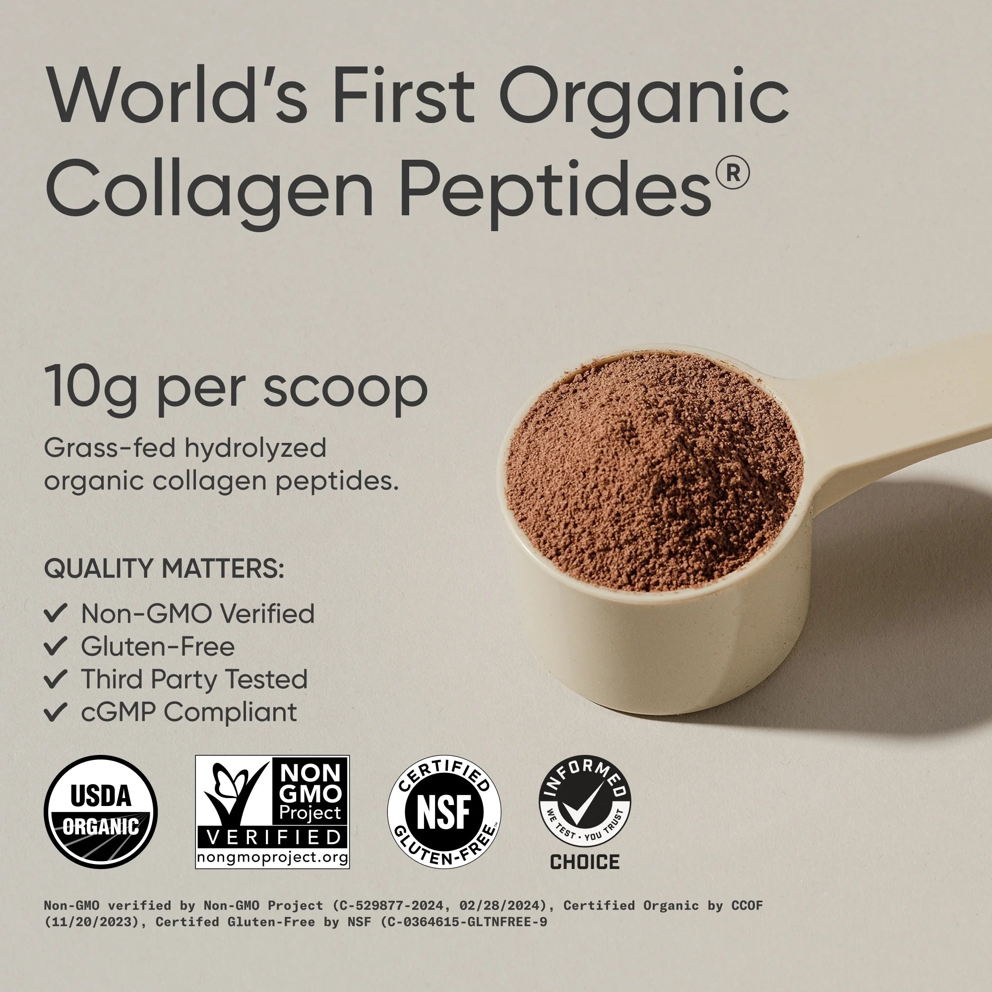 Collagen Peptides Organic Chocolate (30 Servings)