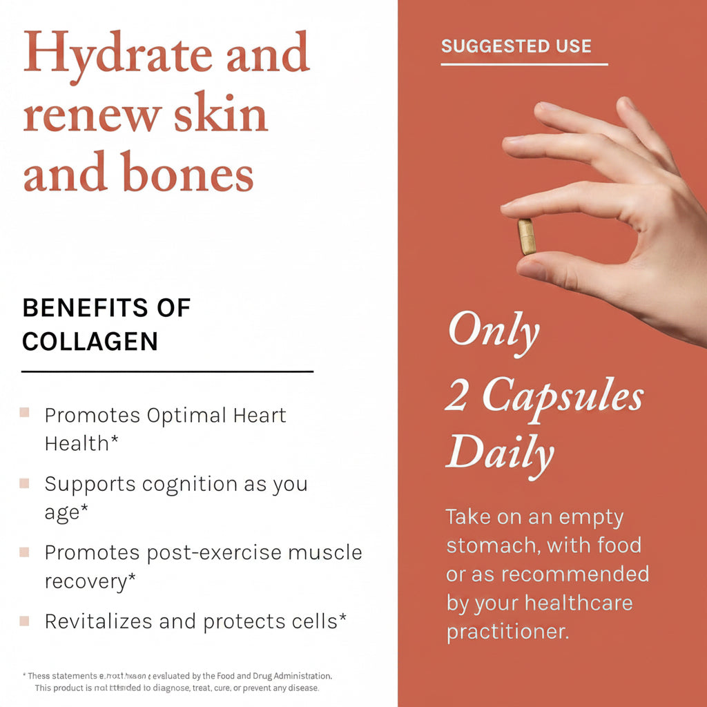 Reserveage Beauty Collagen Booster - Supplement for Skincare & Joint Health - Supports Healthy Collagen Production for Women - 60 Capsules (30 Servings)