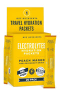 Electrolytes Powder Packets - Tropical Peach Mango 20 Pack Hydration Packets - Travel Hydration Powder - No Sugar, No Calories, Gluten Free - Made in USA